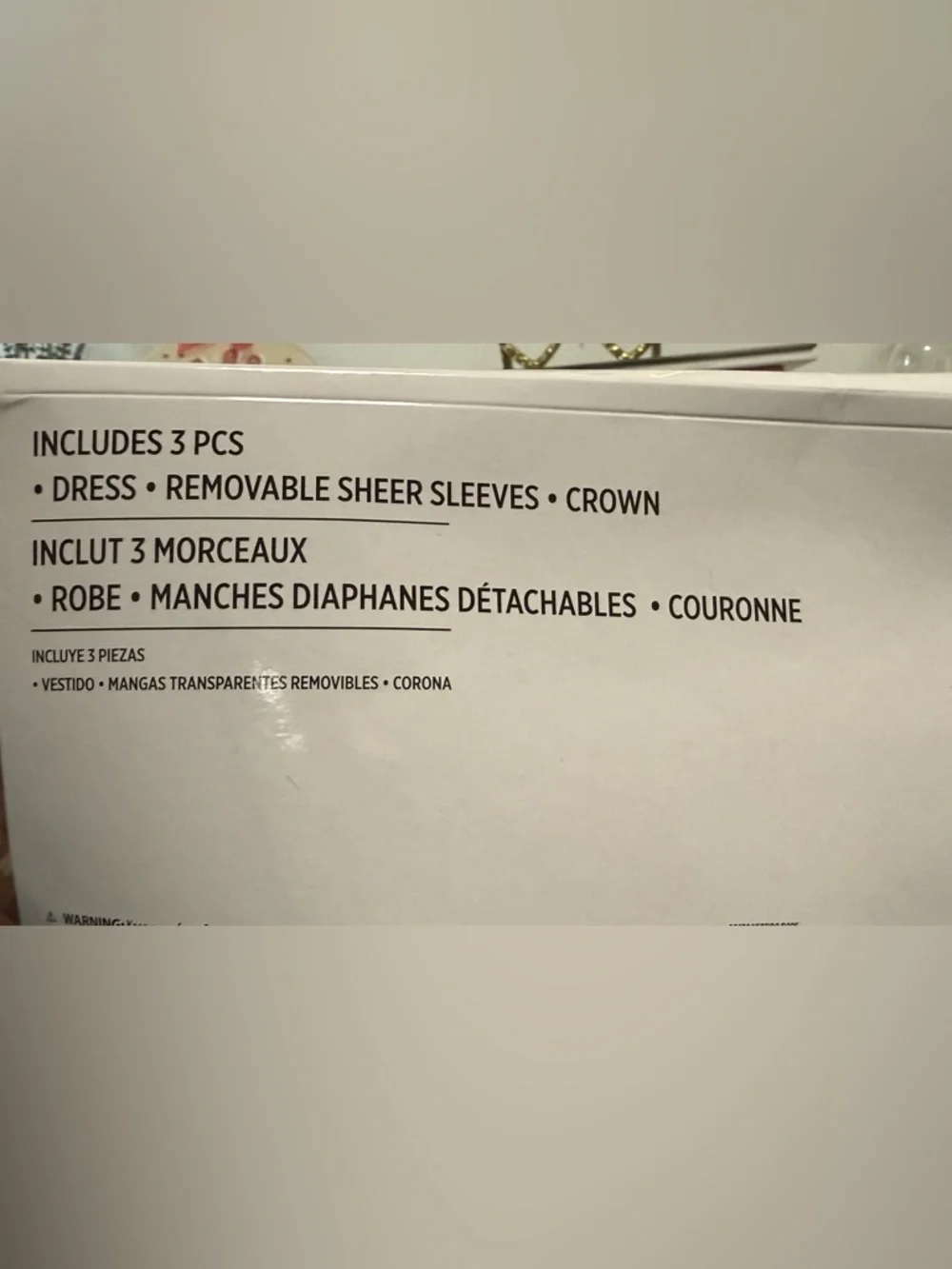 Gold Princess Costume Dress with Crown - Kids - Picture 3 of 3